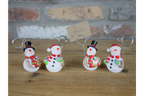 Set of Four Snowman Name Card Holders