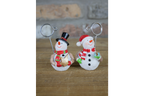 Set of Four Snowman Name Card Holders