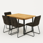 Harlem Dining Table & 4 Dining Chairs