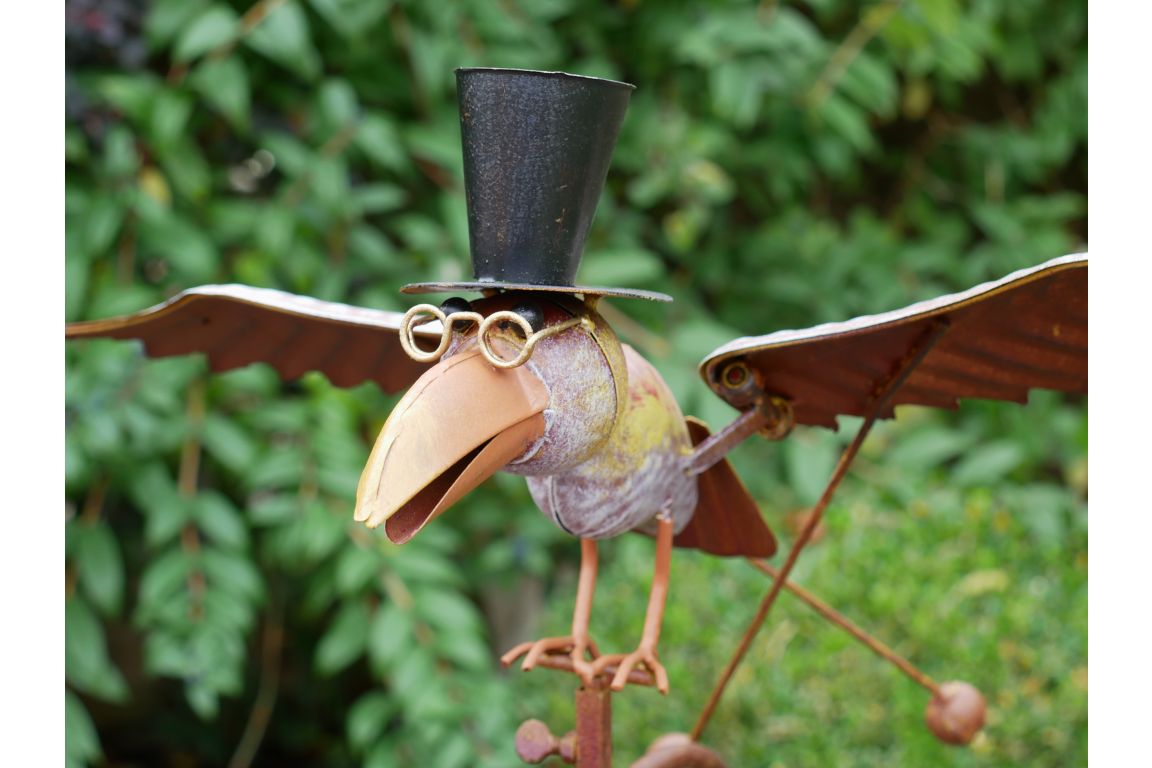 Bird with Top Hat Stake