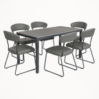 Milan Dining Table & 6 Dining Chairs