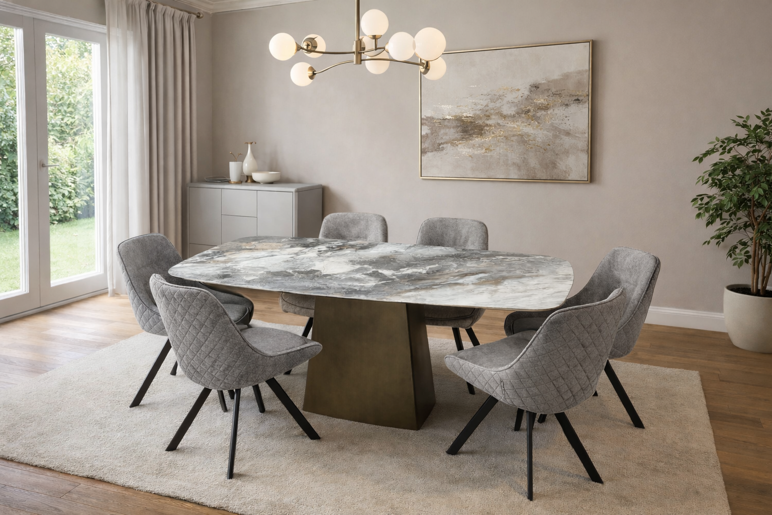 Chicago Dining Table & 6 Dining Chairs