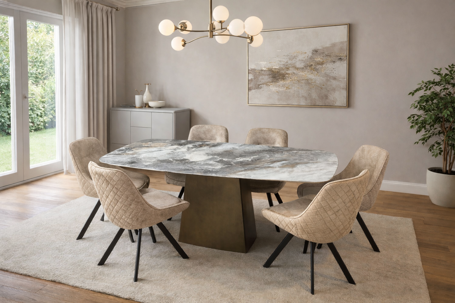 Chicago Dining Table & 6 Dining Chairs