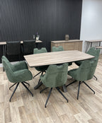Delta Extending Dining Table & 6 Magnus Dining Chairs